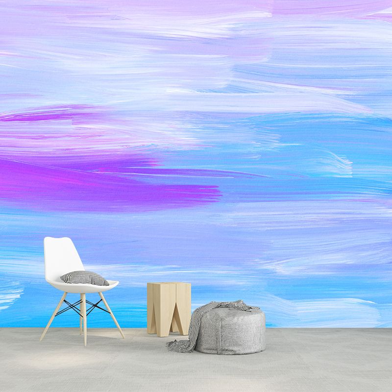 Simple Abstract Illustration Wall Mural Minimalist Decoration for Sleeping Room