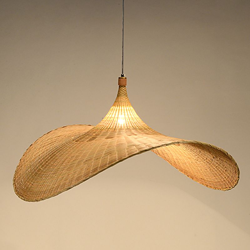 Rattan Hanging Light Modern Style Pendent Lighting Fixture for Living Room