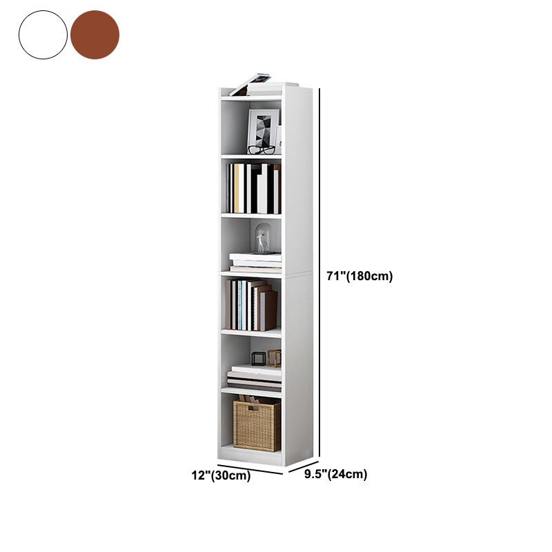 Closed Wood Bookcase Modern Minimalist Home Living Room Corner Bookshelf