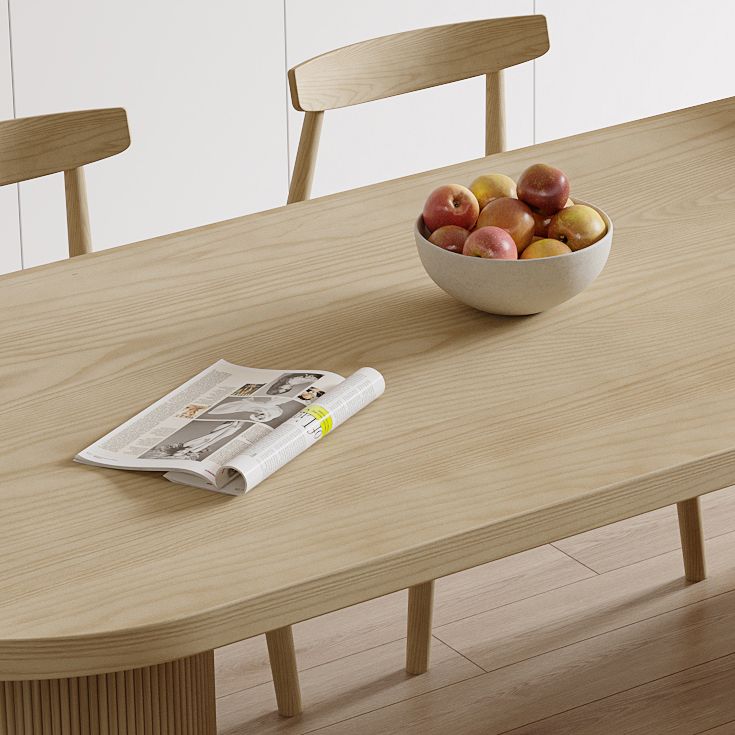 Irregular Shape Pine Wood Table for Restaurant Nature Island Table with 3 Legs