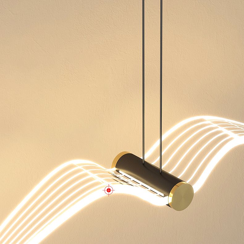 Iluminación de suspensión en forma de pájaro lámpara colgante de acrílico acrílico en latón en latón