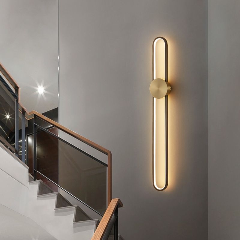 Living Room Wall Light Modern Oval Shape LED Simple Wall Mount Lighting