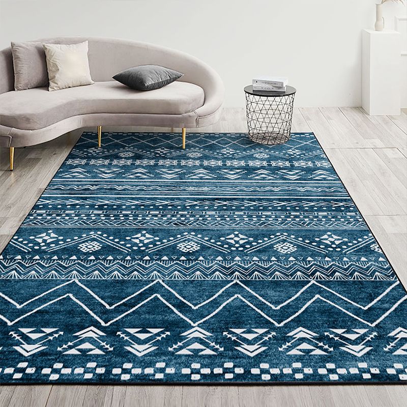 Retro Indian Style Teppich Multi-Farb geometrischer Teppichtierfreundlicher Anti-Schlupf-Fleckenfest-Teppich für die Dekoration zu Hause