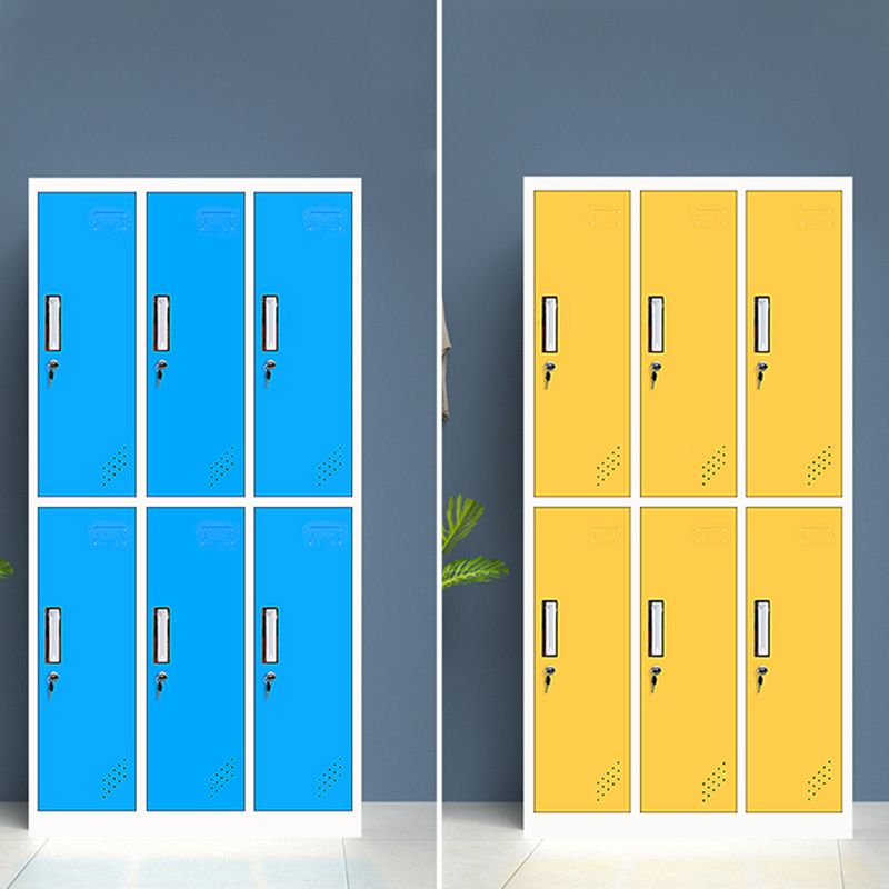 Contemporary Wardrobe Metal Wardrobe Closet with Shelves, 35.43" D x 16.54" W x 70.87" H