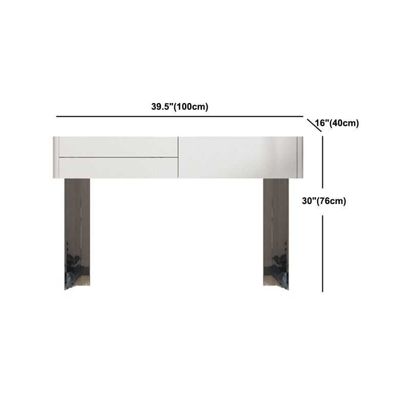 Contemporary Makeup Vanity Desk Slate Top Vanity Dressing Table Set
