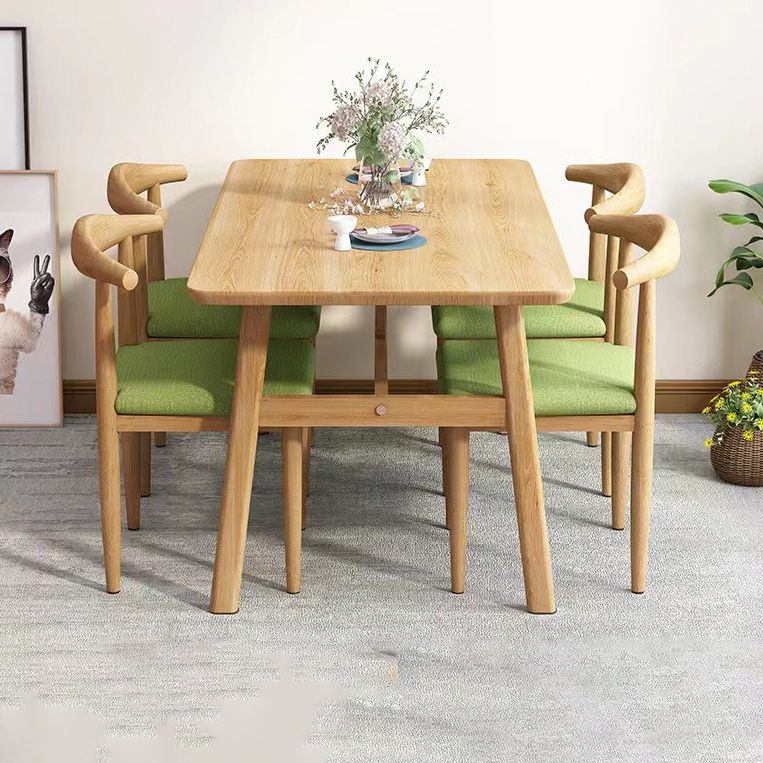 Trestle Base Dining Table Rectangle Table for Kitchen Dining Room