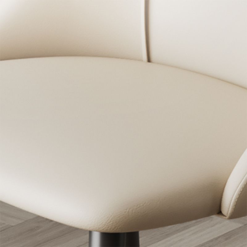 Luxurious Upholstered Armless Chair Leather Chair with Metal Base for Dining Room