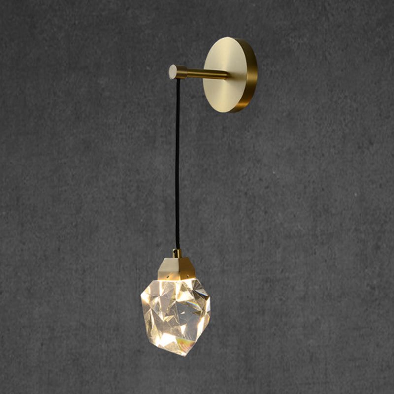 Multi-Faceted Sconce Wall Light Modern Luxury Style Crystal Sconces