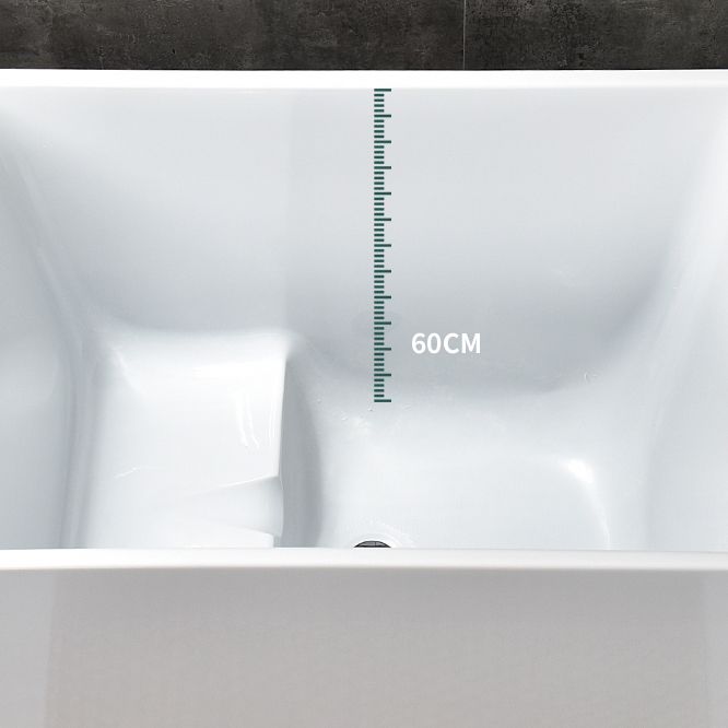 Stand Alone Antique Finish Soaking Bathtub Rectangular Modern Bathtub (Board not Included)