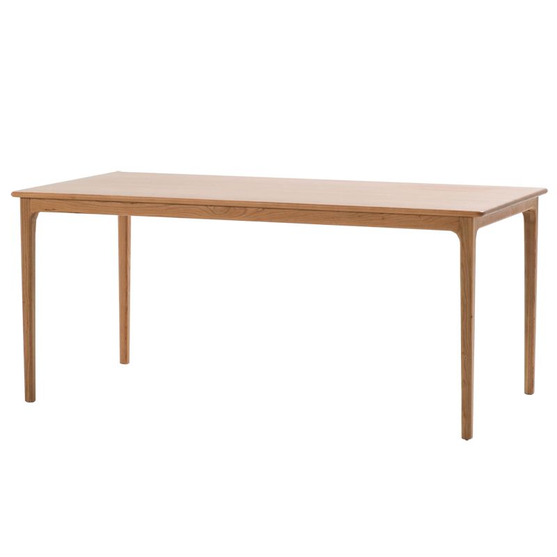 Rectangle table à manger contemporaine table fixe blanche avec du bois massif en pin