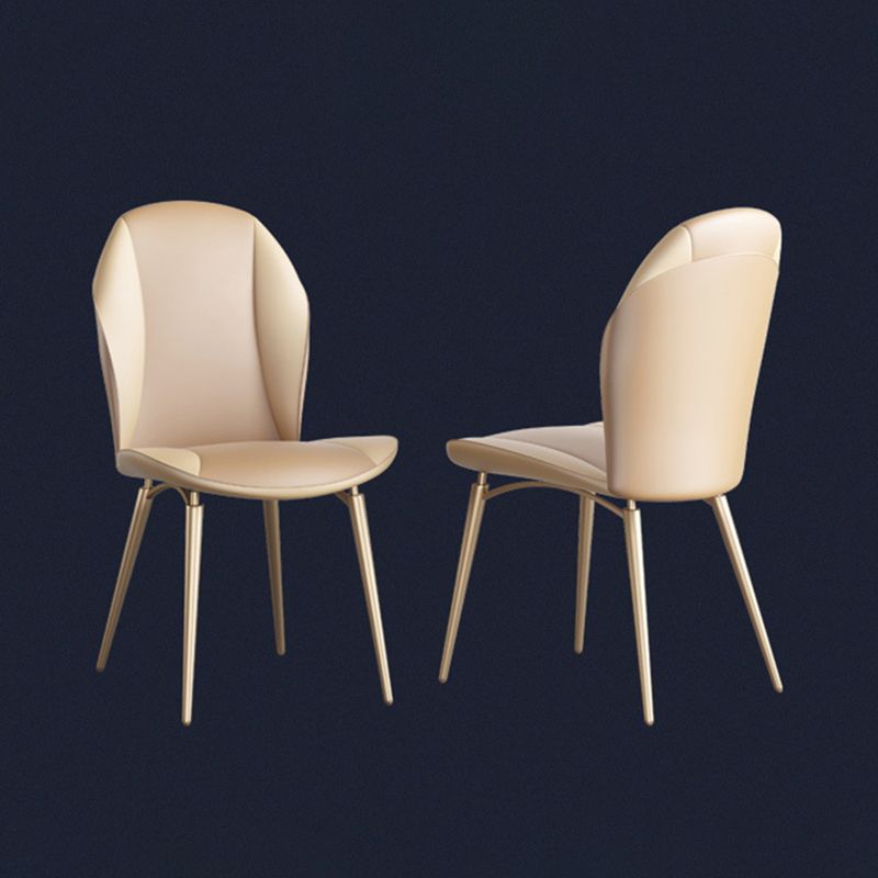 Moderne gesinterde stenen witte eetterset met rechthoekige tafel en metalen basis Home Gebruik eetset