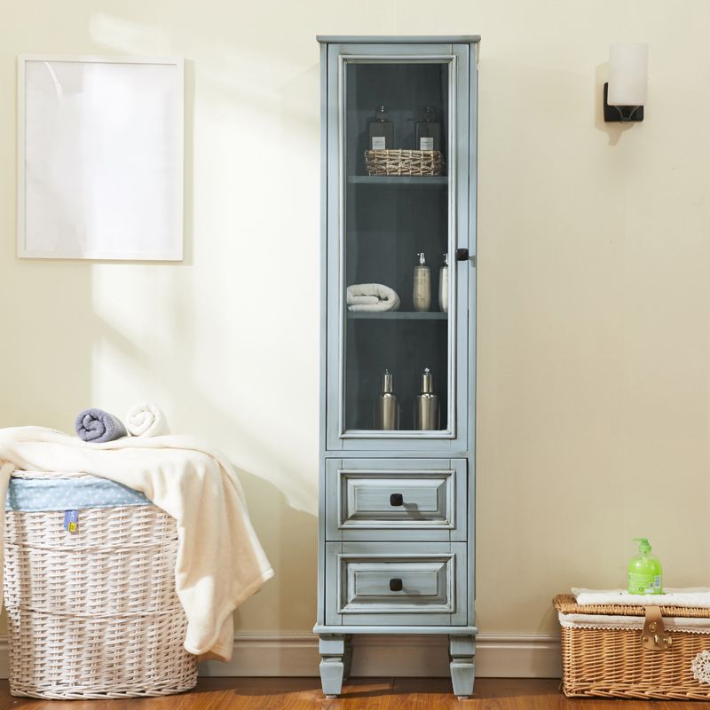 Mid-Century Modern Accent Cabinet Rectangle Cabinet with Storage