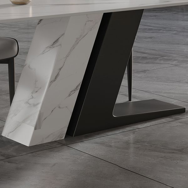 Contemporary Rectangle Table Set 1/4/5/7 Pieces Dining Set for Kitchen