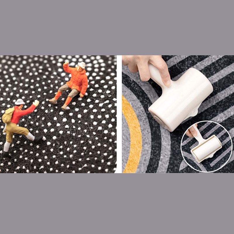 Multicolor Modern Area Carpet Polyester Irregular Color Block Print Indoor Rug Easy Care Carpet for Living Room