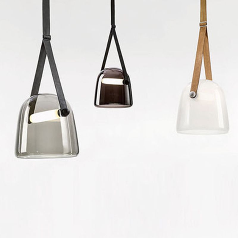 Grande cupola in vetro a ciondolo lampada a ciondolo a ciondolo LED per l'isola della cucina