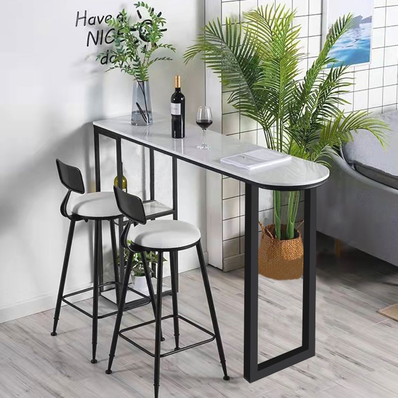 Contemporary Style Sintered Stone Table Dining Bar Counter Table for Kitchen