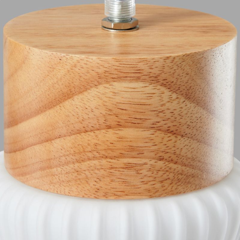 Lumières suspendues en verre Style moderne 1 Light suspendu montage de montage avec bois pour salle à manger