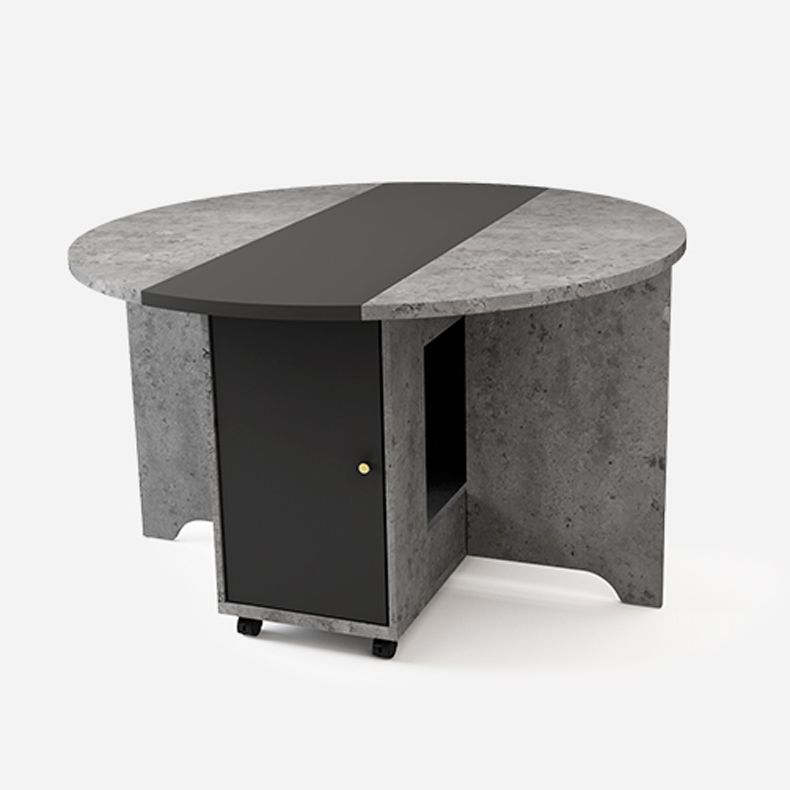Opvouwbare kunstmatige houten boventafel Uitbreidbare ronde tafel met bakbasis
