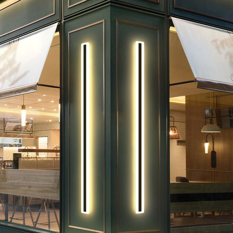Linear Shape Wall Lighting Modern Style Metal 1 Light Sconce Lamp for Outdoor