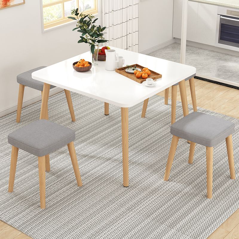 Modern 1/5 Pieces Dining Set Geometry Wood Dining Table for Dining Room