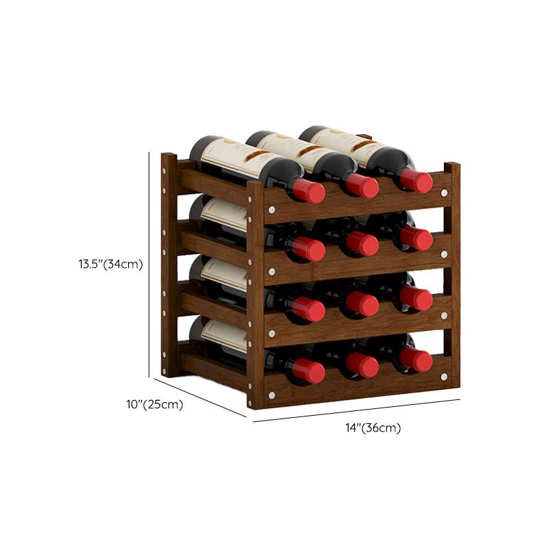 Solid Wood Wine Rack Countertop Wine Bottle Rack for Living Room