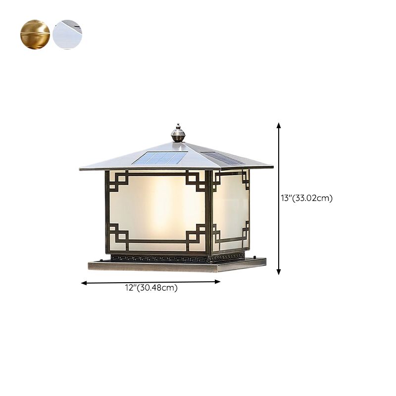 Household LED Pillar Lamp Modern Solar Lighting Fixture for Garden