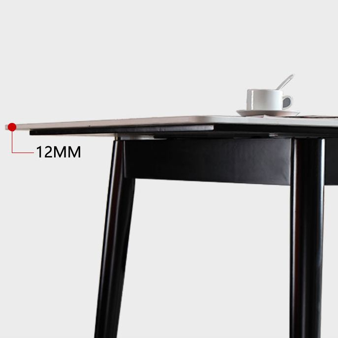 Rectangle Sintered Stone Kitchen Table Home Extendable Dining Table