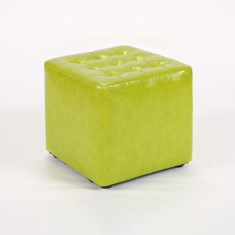 Cube Ottoman Square Solid Color Water Resistant Glam Ottoman