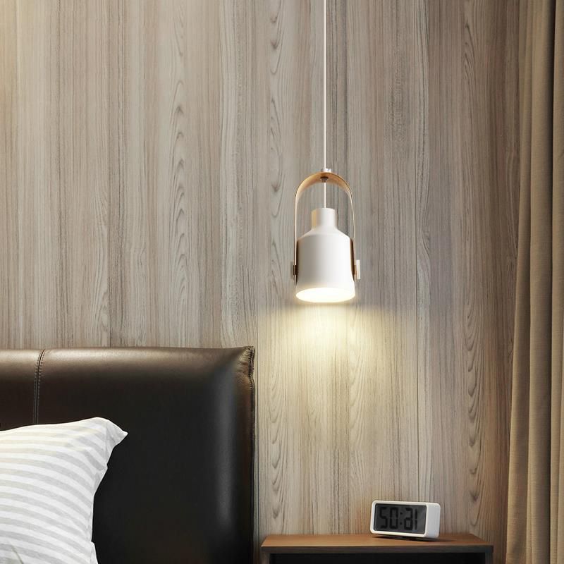 Lacquered Iron Pendant Light in Modern Creative Style Can Macaron Hanging Lamp for Interior Spaces