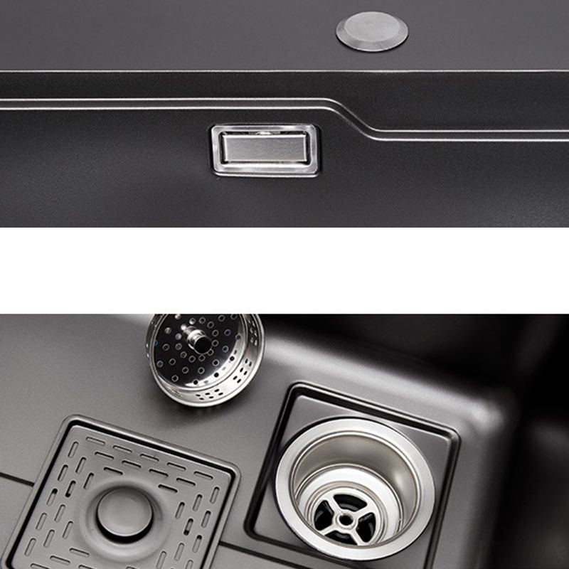 Modern Kitchen Sink Stainless Steel Top-Mount with Basket Strainer Sink Only