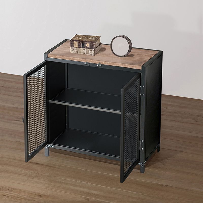Solid Wood Top Kitchen Island Table Industrial Rectangle Double Sided Cabinet