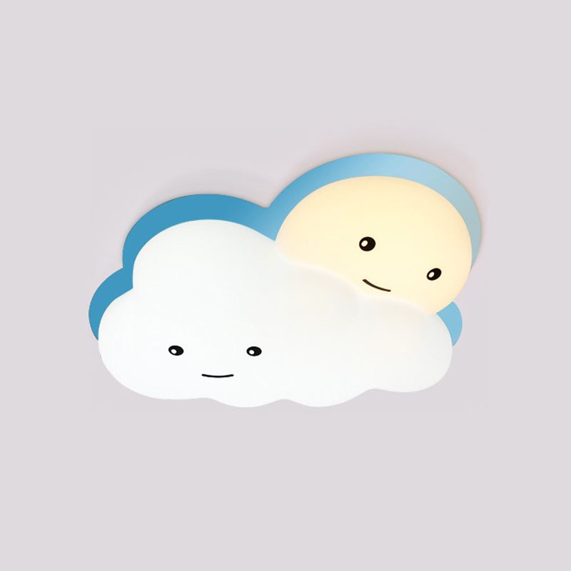 Contemporary Flush Light Plastic 1 Light Flush Mount Ceiling Fixture for Children's Room