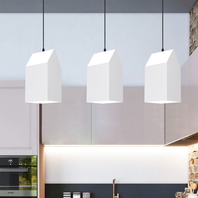 1 Light Unique Hanging Pendant Modern Macaron Style Glass Hanging Lighting for Bedroom
