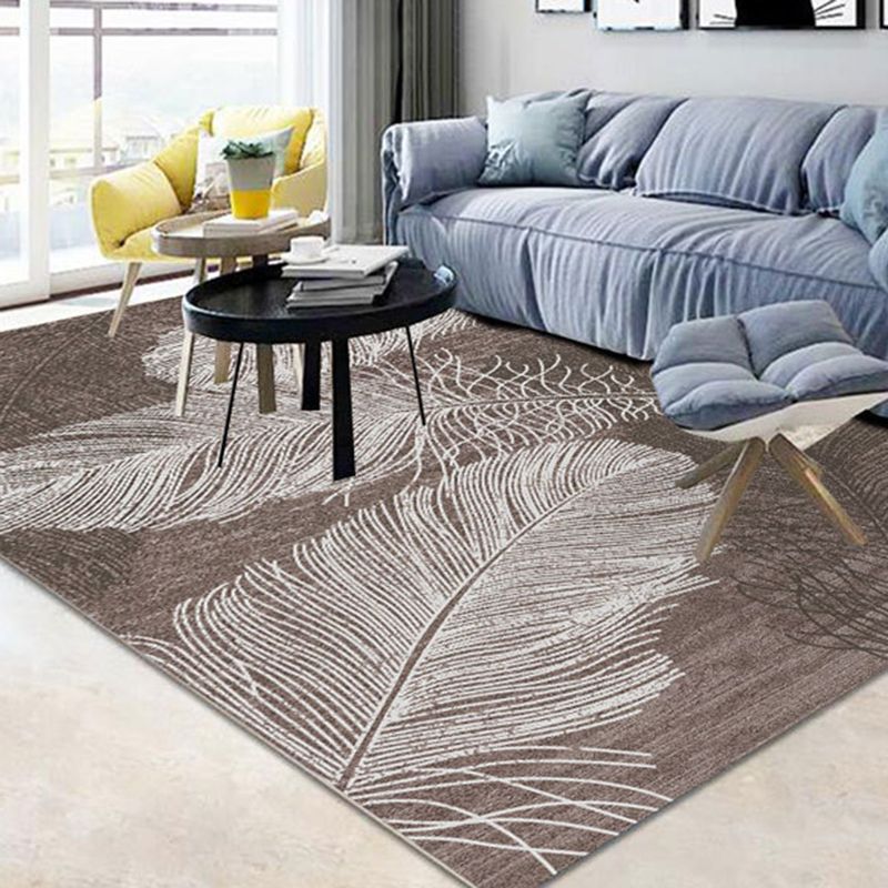 Moderne planten esthetische zachte vloerkleed rechthoek Weefgetekleed voor slaapkamer