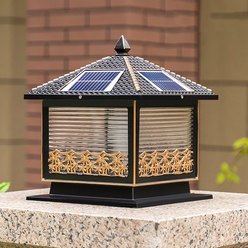 Modern LED Pillar Light Simple Solar Lighting Fixture for Garden