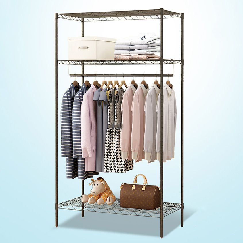 Contemporary Style Wardrobe Metal 1-Door Wardrobe Closet for Bedroom