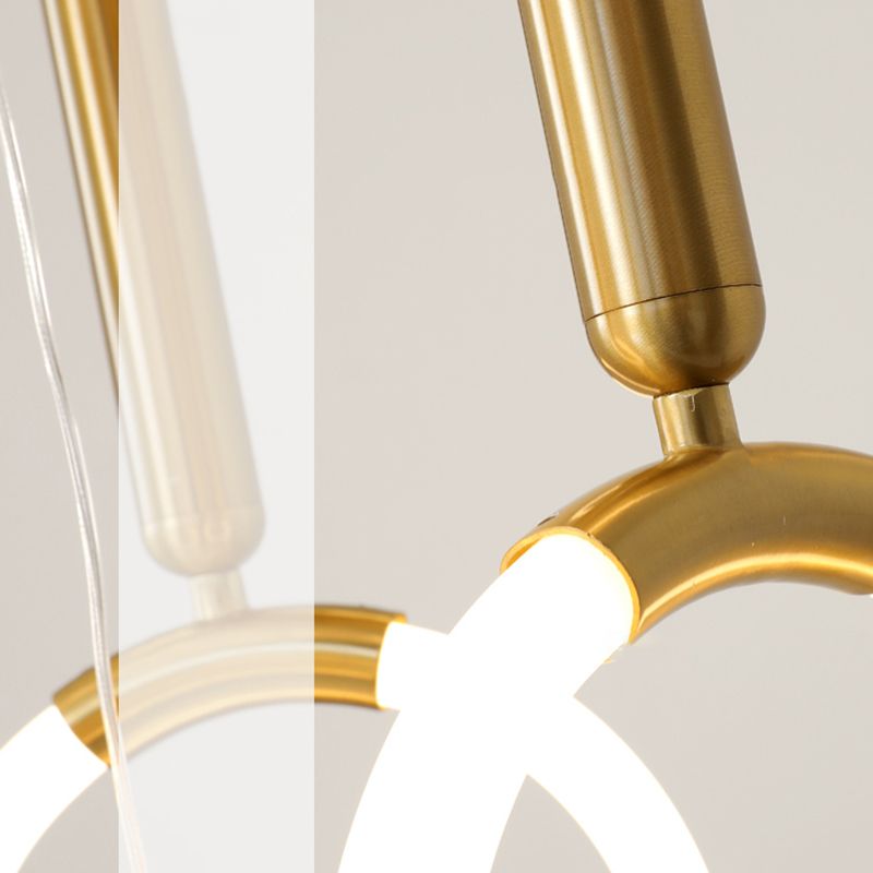 Acrylschleife Anhängerlampe minimalistische Gold LED HABELEGTE LEGEGESTELLTE FÜR SCHLAD