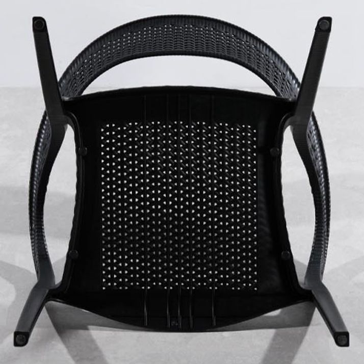 Open Back Armchair Plastic Scandinavian Kitchen Dining Room Chair