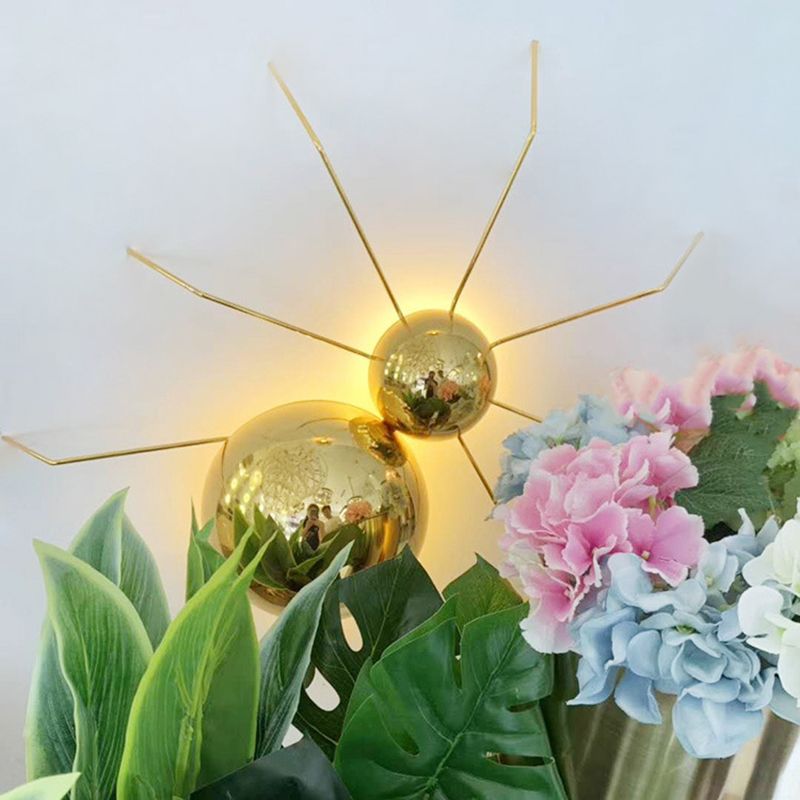 Metall Geometrische Wandbeleuchtung moderner Stil 1 Lichtwandbeleuchtung in Gold