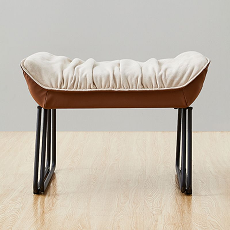 Modern Style Rocking Chair Faux Leather Upholstered Chair with Button-Tufted