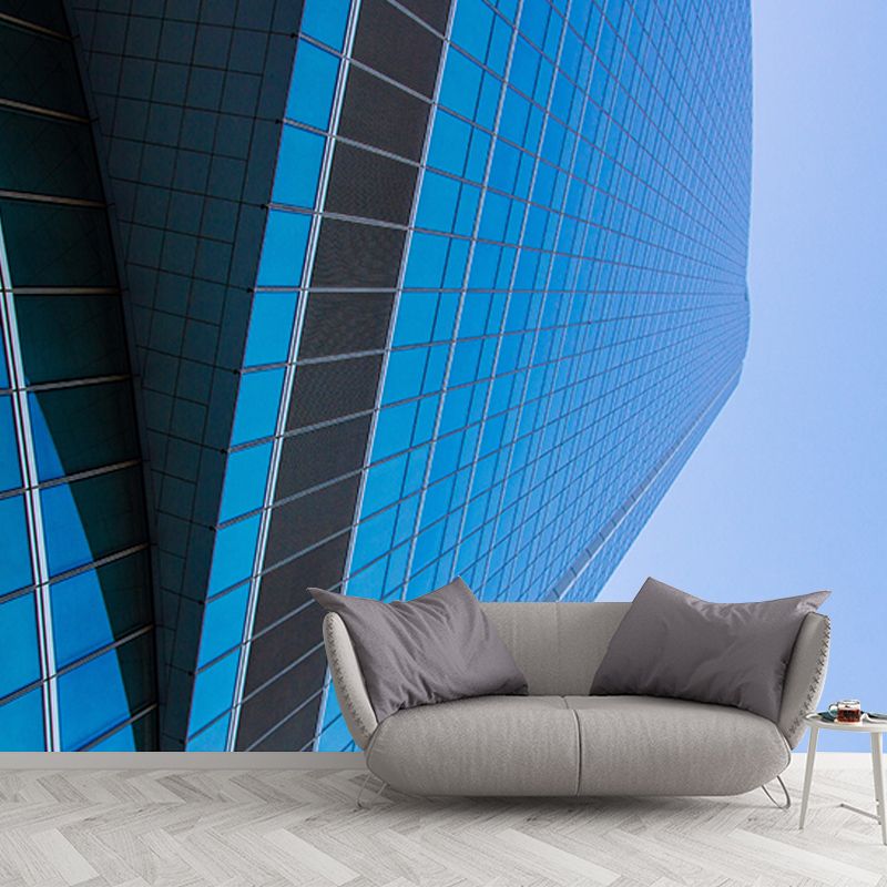 Modern Architecture Mural Wallpaper Washable Wall Covering for Living Room