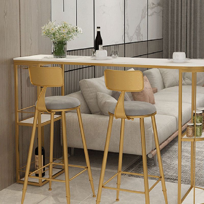 Glam Style Fixed Bar Table 1/2/3 Pieces Stone Counter Table for Dining Room