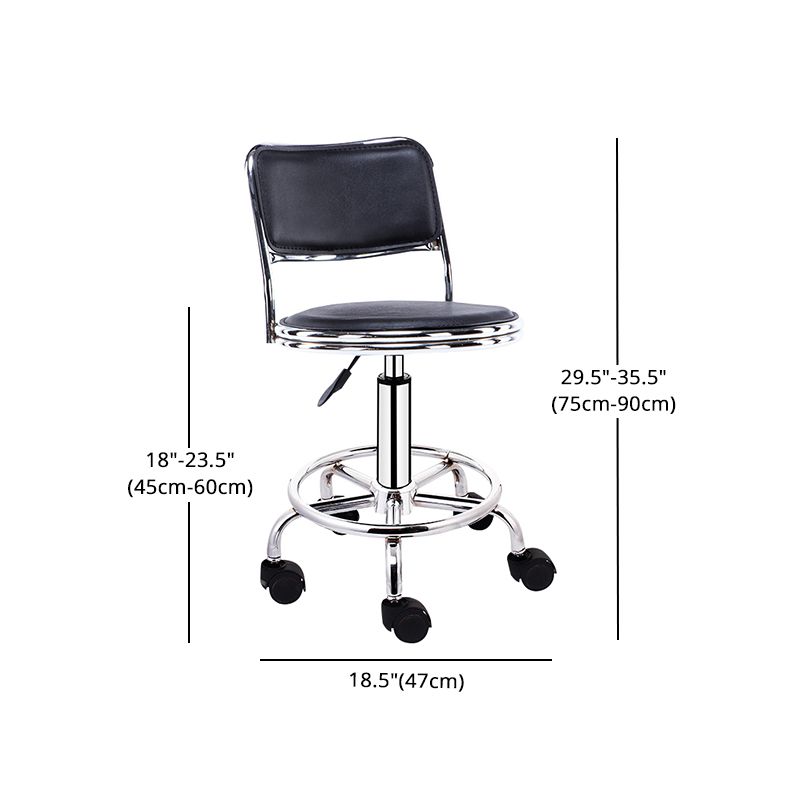 Taburete moderno de cabina elevable de acero de acero con cojín y pedal