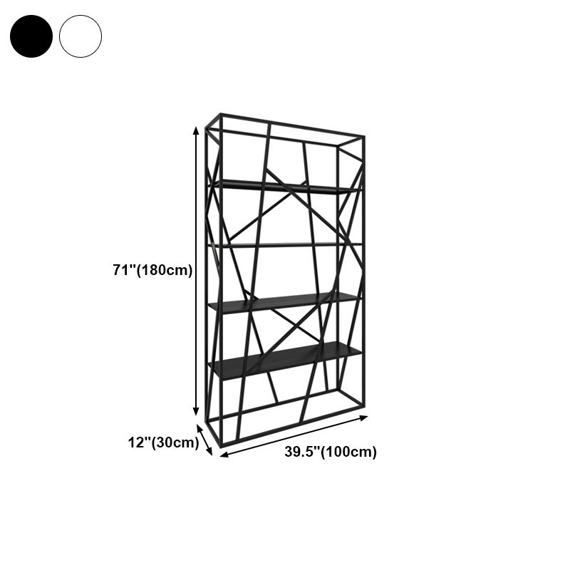 Open Metal Etagere Bookcase Contemporary Rectangular Shelf Bookcase