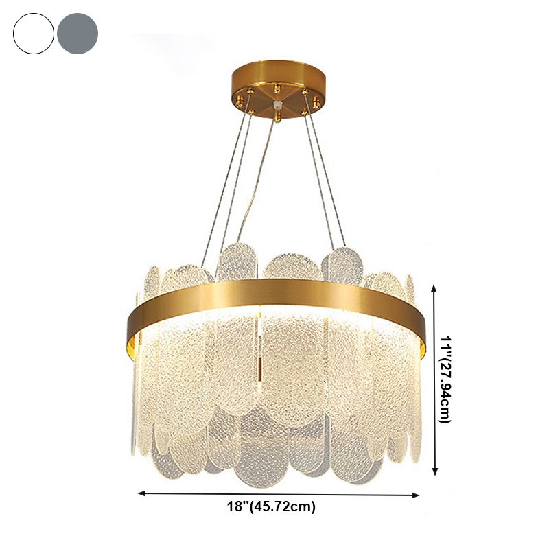 Modern Nordic LED Hanging Light Glass Geometric Chandelier for Living Room