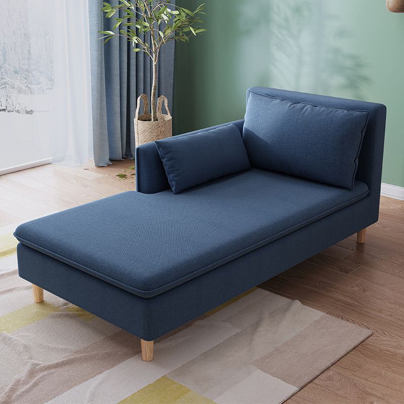 Modern Fabric Chaise Solid Wood Chaise Lounge Couch with One Armed