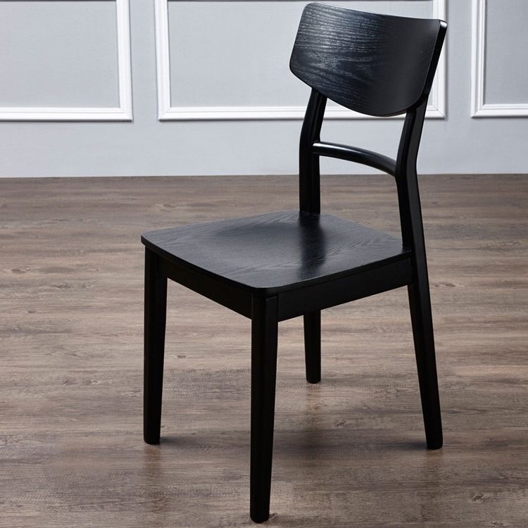 Chaise de salle à manger d'intérieur traditionnelle, finition en bois, chaise de salle à manger empilable avec dossier en échelle
