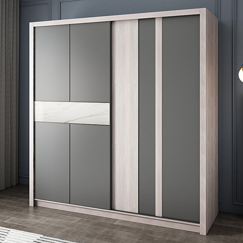 Sliding Wardrobe Closet with Shelves Modern Wardrobe Armoire