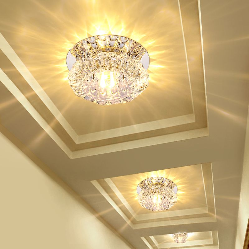 Flower Corridor Inbouwlamp Helder Kristal Minimalistisch LED-plafondinbouwlicht