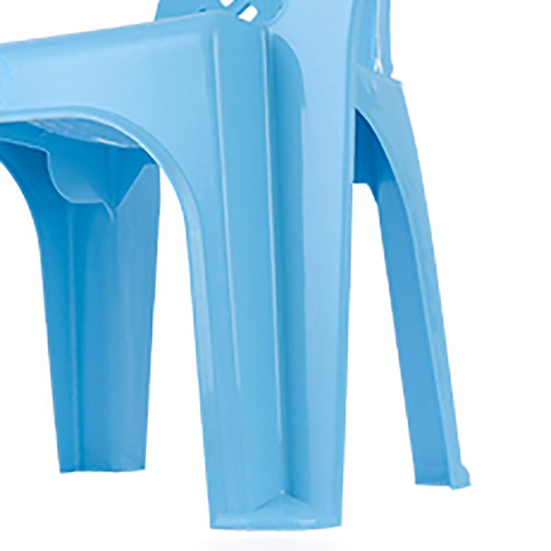 Minimalist Style Stacking Dining Arm Chairs Plastic Slat Back Dining Side Chair for Home Use